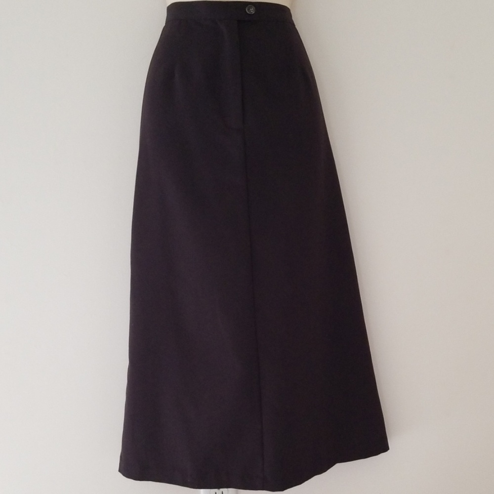 Talbots Petites Formal Black Long Dress Skirt Sz 8